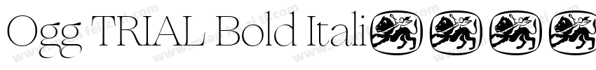 Ogg TRIAL Bold Itali字体转换